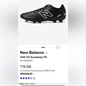 New Balance 442 V2 Academy FG Soccer Cleats
